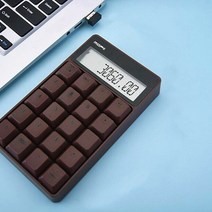 게임용 키보드 게이밍 미니 키패드 숫자 계산기 사무실 전자 lcd 디지털 기업 정부 학교 증권 시장 은행, 갈색