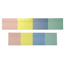 [담이네 책상] 컬러 투명 점착메모지 스티키노트, 컬러 투명 점착메모지(8EA)