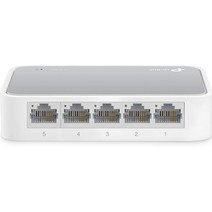 TP-Link TL-SF1005D 5 포트 10/100 Mbps 고속 이더넷 스위치 데스크탑 분배기 허브 플러그 앤 플레이 흰색, 01 WHITE