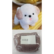 모루철사 모루 인형 만들기 털 모루 15mm 브라운 3P, 3개