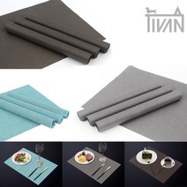 티반 물세척 가능 테이블 4p 러너 식탁 깔개 매트 보 셋팅 커트러리 받침 메트, 색상, 브라운
