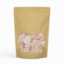 홍진포장 인쇄형 크라프트 땅콩 투명창 지퍼스탠드 스탠딩지퍼백 100장 사이즈 7종, 18 x 26cm - 100장 (장당202원), 1개