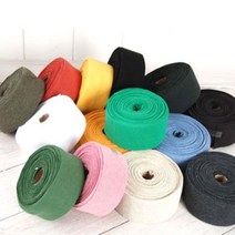 [러브원단] 의류용 립직) 2:1 목시보리바이어스 옐로계열 11color, 5마롤, 인디핑크
