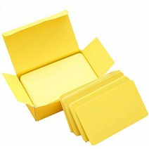 크리에이티브 두꺼운 빈 Diy 낙서 둥근 작은 카드 단어 카드 스티커 메모 카드 메시지 카드 무작위 상자, 03 Yellow