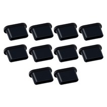 삼성 호환 샤오미 화웨이 핸드폰용 소프트 실리콘 미니 타입 C 먼지 플매트 카펫 러그 USB 충전 포트 보호기 커버 c타입 안티 더스트 캡, [02] Black 10 PCS