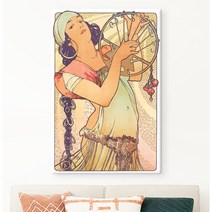 세계 명화그림 알폰스 무하 풍경그림 대형 와이드 홈카페 인테리어 거실 침실 카페, (무하)살로메