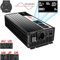 2000W 순수 사인파 전원 인버터. 12V/24V/4 DC ~ 110V LCD 화면, 02 24V_02 100 볼트_05 AU