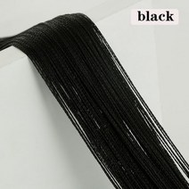 실커튼 2021 뉴 멀티 컬러 옵션 100CM X 200CM 스레드 라인 커튼 거실 도어 벽 창 패널 술 944527, black