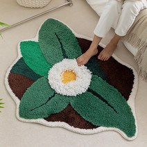 러그 카페트 겨울 plushy tufting lily bedside mat soft 홈