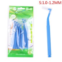 치면착색제 교정용왁스 치과용 고리 유아 아기치실 10pcs 0.6-1.0mm 성인 치간 브러시 치아 사이 청소 치실 이쑤시개 구강 관리 도구 치과 교정 치아 브러쉬, 푸른