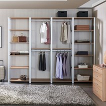 (우드빌) 드레스룸 시스템 행거 옷장 붙박이장 노블 6001/8001, 오크, 6006