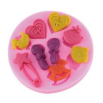 Baby Trojan Horse Microphone Duck Silicone Fondant Mold Chocolate Candy Art Tool, 1