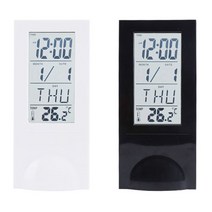 나sks1t1_DYNN 투명 LCD 캘린더 온도 시계 인테리어 책상 장식용 디지털탁상 탁상 심플 테이블♥cleann, ♥cleann블랙