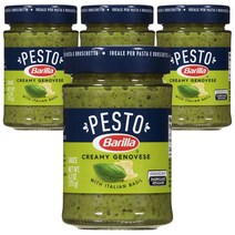 바릴라 페스토 소스 크리미 제노비스 이탈리안 바질, 4개, 175g