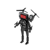 고양이 밥그릇 강아지 식기 물그릇 Skibidi 화장실 남자 대 모니터 빌딩 블록 오디오 및 카메라 DIY 장난감 어린이 크리스마스 생일 선물 1 개 3 5, [06] F