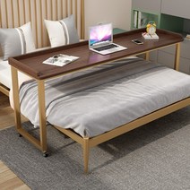 이동식 멀티 침대 테이블 다용도베드 거실 1인용 책상, G.140LX40WX80H(골드+월넛)