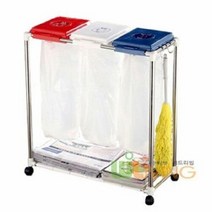 리빙 가정용분리함 비닐3단(플라스틱 종이캔 유리), 고맙습니다 본상품선택