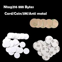 모든 NFC 휴대폰용 안티 메탈 스티커 13.56MHz Ntag 216 RFID 카드 스마트 동전 라벨 태그, 03=10PCS3MCoin