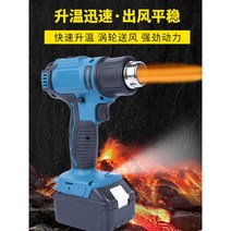고출력 무선 히팅건 기 열풍기 충전식 휴대용 공업용 소형 드라이기 랩핑 산업용 힛툴 미니, 배터리1개+공구박스+2종노즐