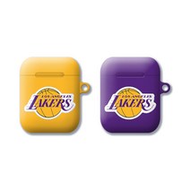 [와우박스] LA 레이커스 엠블럼 주문제작 에어팟 버즈 라이브 하드 케이스, 무광 하드케이스, 에어팟(1세대/2세대)