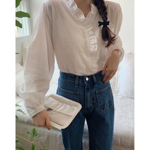 블러셔 프릴 블라우스 (3color)