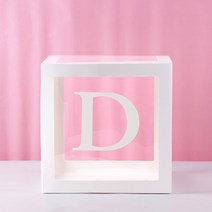 투명 풍선 상자 베이비 샤워 장식 소년 소녀 첫 번째 생일 파티 장식 어린이 웨딩 용품, 27cm Box, D
