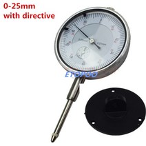 정밀 도구 0 10mm 0 25mm 0 30mm 다이얼 표시기 게이지 정확도 다이얼, 0-25mm W 지침