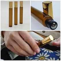 향수 롤온 유리 공병 아로마오일 갈색 공병 2ml/3ml/5ml/10ml 용량 갈색 향수 오일 유리공병, 10ml, 10개
