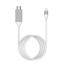 고딕실버 C타입 HDMI 케이블 200CM Type-C 노트북 모니터 빔프로젝트 고화질 미러링 화면 영상 전송 공유, 쿠팡 HDMI_2M_실버, HDMI_2M_실버