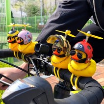 자전거용 러버덕 오리 장식 악세사리 헬멧 벨, a91오리-가방용_크롬레드