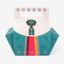 피크닉앤패키지 추석송편떡포장용기 어린이집선물포장답례품, new색동복주머니상자-대1개, 1개