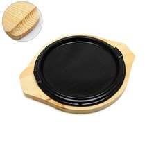 원목받침 줄파전판(소) 맥반석 시즈닝 주물코팅, 쿠팡 본상품선택