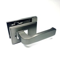 더킹 블랙 버튼형 방문손잡이 방문레바