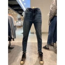 [버커루] 남성 9부 밴딩 배기 인디고다크인디고 청바지 B205Z3243M