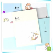 그리드 노트 중철 3mm 그래프 차트 메모 필기 노트 우당탕달수