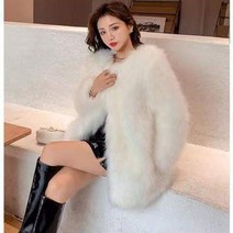 겨울 캐주얼 코트 미디 여성 페이크 폭스 퍼 자켓 FC5683