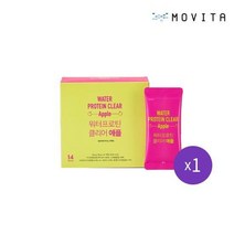 [모비타] 워터프로틴 클리어 애플맛 1박스 14포, 없음