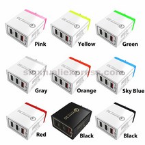 가성비 샤오미 호환 5A 고속 휴대폰 충전기 9 색 USB 3 QC 3.0 20 개, 02 US_02 Black