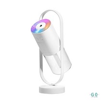 고양이가습기 에어레스트 아로마오일 탁상용 무드등 원룸 강아지 차량 책상용 회전식 LED, White, 한국
