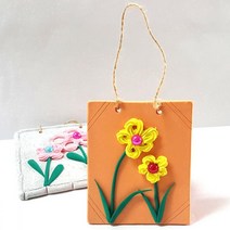 BQS793059주황 데코찰흙과 살랑이는 봄꽃 -5인 세트