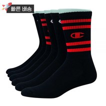 챔피온 Champion 남성용 더블 드라이 속건성 캐주얼 크루 양말 6개 팩 가성비 추천 미국직구, 6-12, White grey black
