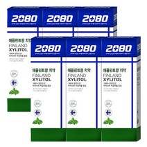2080 애플민트향 자일리톨 치약, 100g, 6개