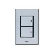 2구 스위치 전기스위치커버 LINES 실버