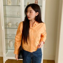 브이와이 여자 빅사이즈 탱크 색상 셔츠 민무늬 셔츠