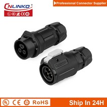 Cnlinko LP16 항공 3pin M16 방수 솔더 플러그 소켓 와이어 전기 오토바이 스쿠터 충전기에 대 한 공동 전원 커넥터, Male Plug Set2