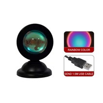 선셋조명 오로라 무드등 led 집들이선물16 색 일몰 무지개 램프 프로젝터 분위기 Led 데스크 사진 상점 배, 02 Rainbow
