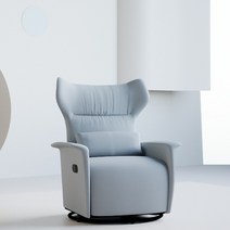 북유럽 디자인 1인용 리클라이너 소파 패브릭 USB충전, A.수동  + 은회색