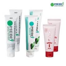 메디프랜 메디에프 시린이 천연치약 2ea + 메디아이 어린이치약 2ea + 메디화이트 천연미백치약 2ea 총 6개세트