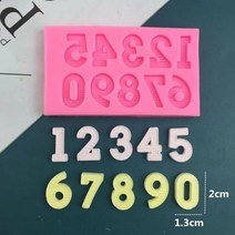 만화 영숫자 설탕 케이크 장식 실리콘 몰드 초콜릿 삽입 떨어지는 클레이, 0-9 digits