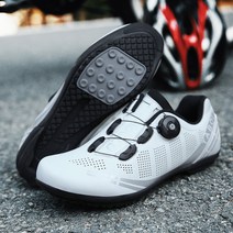 TABOLU 로드바이크 MTB 입문용 클릿슈즈 평페달슈즈 자전거신발, 42, 화이트(평페달)